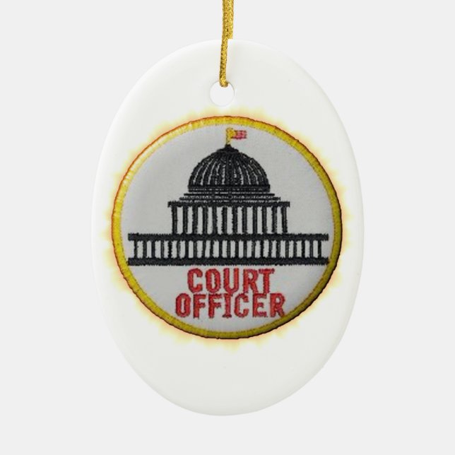Court Officer Ceramic Ornament (Front)