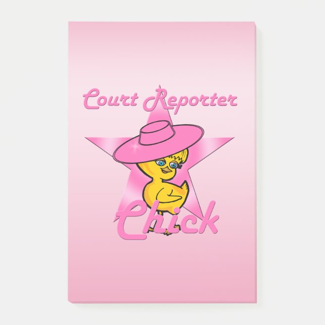 Court Reporter Chick #8 Post-it Notes (Front)