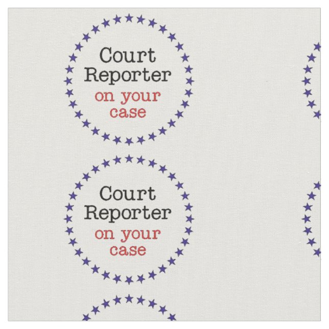Court Reporter On Case Fabric (Close Up)