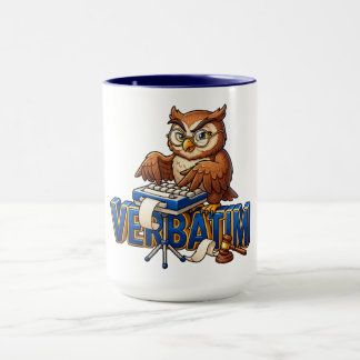 Court Reporter Owl Verbatim mug