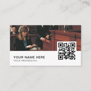 court reporter QR Code  Business Card