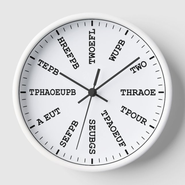 Court Reporter Steno Stenography Clock (Front)