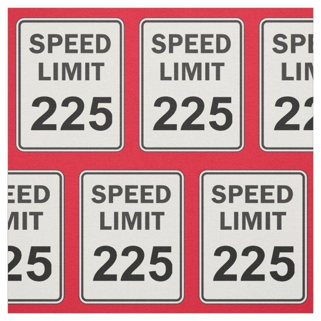 Court Reporter Student 225 Speed Limit Sign Fabric (Swatch)