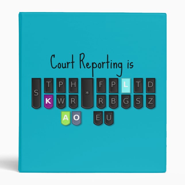 Court Reporting is Cool Steno Keyboard Binder (Front)