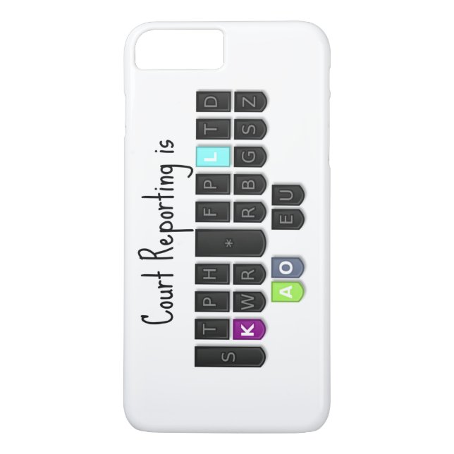 Court Reporting is Cool Steno Keyboard Case (Back)