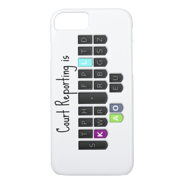 Court Reporting is Cool Steno Keyboard Case (Back)