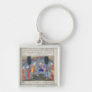 Court Scene in a Garden Keychain