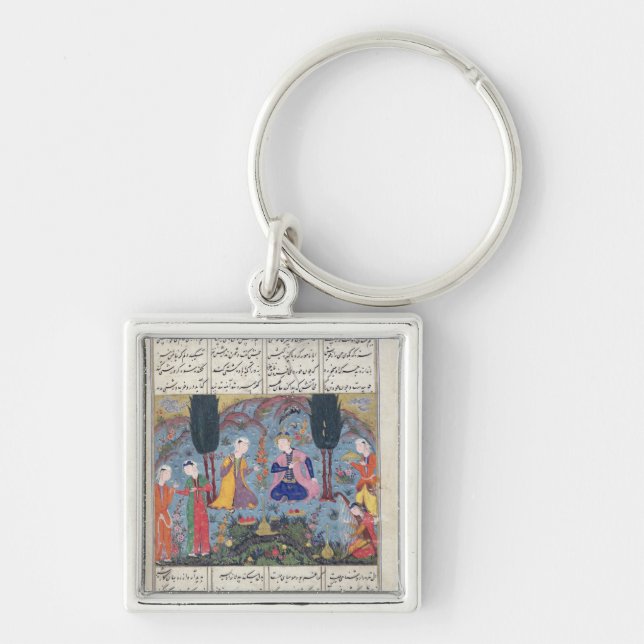 Court Scene in a Garden Keychain (Front)