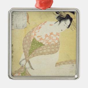 Courtesan Kneeling Metal Ornament