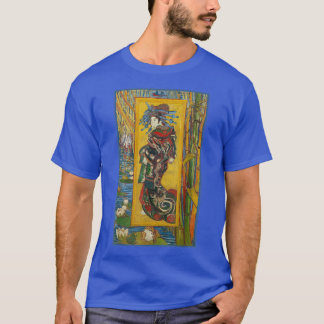 Courtesan Van Gogh Japanese Art Impressionist Pain T-Shirt