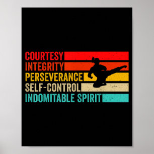 Courtesy Integrity Perseverance Self-Control Cool Poster