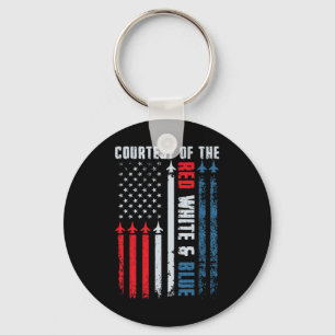 Courtesy Of The Red White And Blue Shirt Men Women Keychain