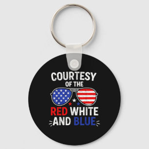 Courtesy Of The Red White And Blue Sungles 4th Of Keychain