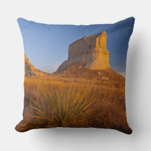 Courthouse and Jailhouse Rock near Bridgeport Throw Pillow