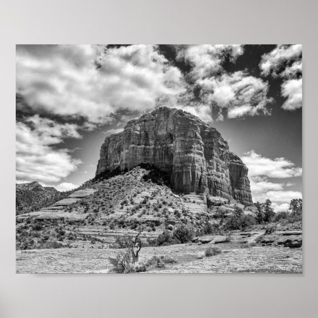Courthouse Butte - Black & White | Poster (Front)