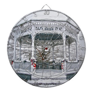 Courthouse Gazebo in the Snow Dartboard