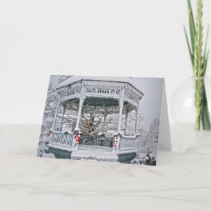 Courthouse Gazebo in the Snow Holiday Card