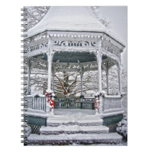 Courthouse Gazebo in the Snow Notebook