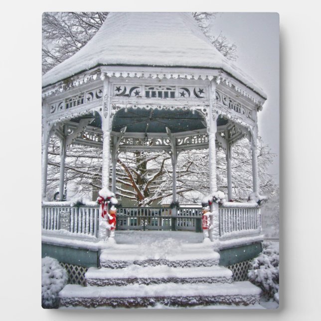 Courthouse Gazebo in the Snow Plaque (Front)