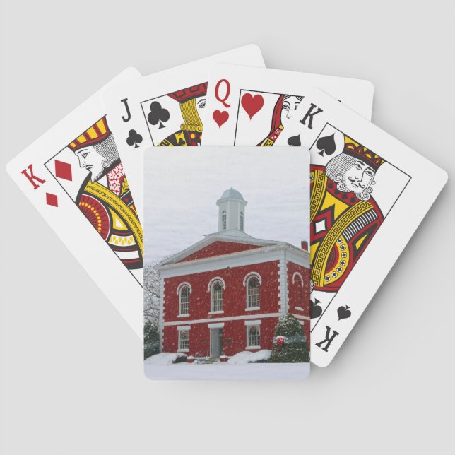 Courthouse Snow Playing Cards (Back)