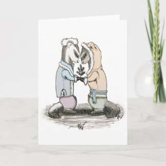 Courting Ferrets blank card