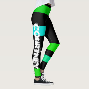 Courtney Ajouter Votre Nom Leggings Art Abstrait