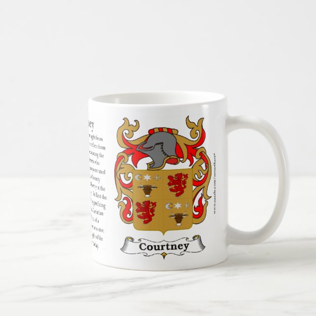 Courtney Family Coat of Arms mug (Right)