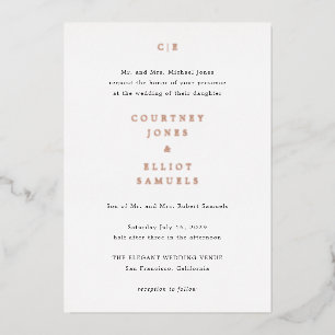 Courtney Monogram Elegant Wedding