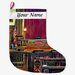 Courtroom Large Christmas Stocking