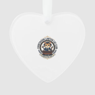 Courtroom Lawyer Cat Funny Cat Lover Design - Cour Ornament