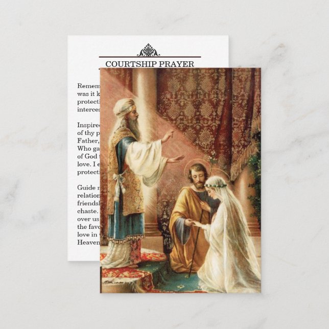 Courtship / Engagement Prayer Holy Card (Front/Back)