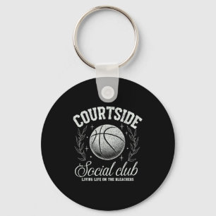 Courtside Social Club Basketball Bleachers Life Qu Keychain