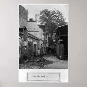 Courtyard at rue Larrey 8, Paris, 1858-78 Poster
