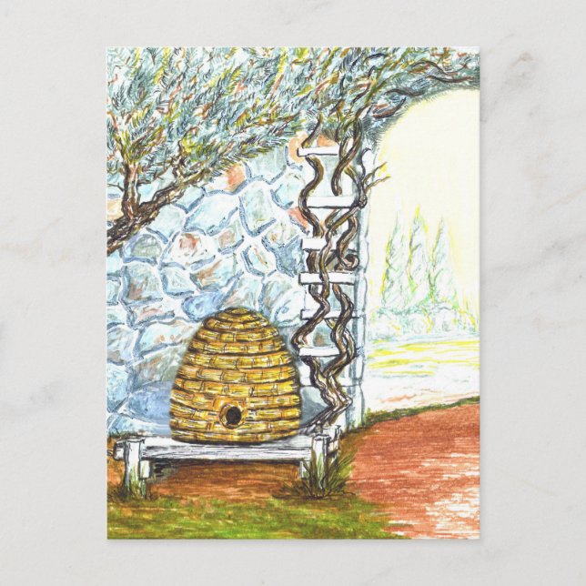 courtyard bee hive postcard (Front)