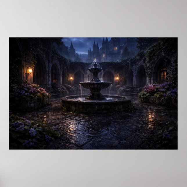 Courtyard Fountain Poster (Front)