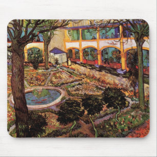Courtyard of Hospital at Arles by Vincent van Gogh Mouse Pad