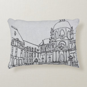 Courtyard of La Sorbonne   University of Paris Accent Pillow