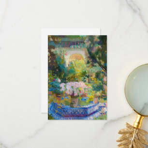 Courtyard of the Casa Sorolla by Joaquin Sorolla Thank You Card