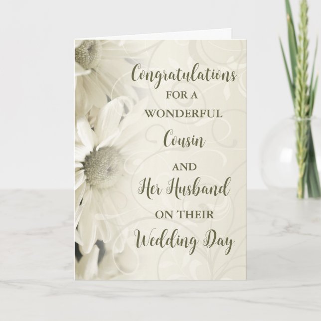 Cousin and Her Husband Congratulations Card (Front)