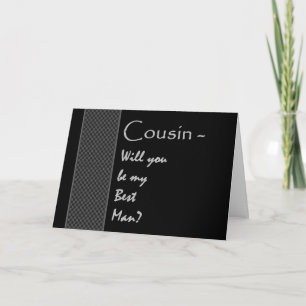 COUSIN Be My Best Man Wedding Invitation