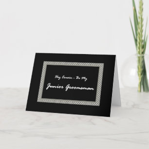 COUSIN - Be My Junior Groomsman  Wedding Invite