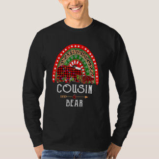 Cousin Bear Christmas Rainbow Leopard Family Chris T-Shirt