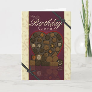 Cousin Birthday Card - Chocolates