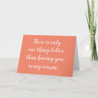 Cousin Bridesmaid Card