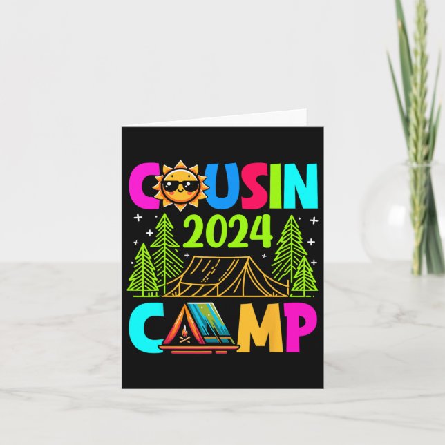 Cousin Camp 2024 Family Vacation Summer Camping Cr Card (Front)