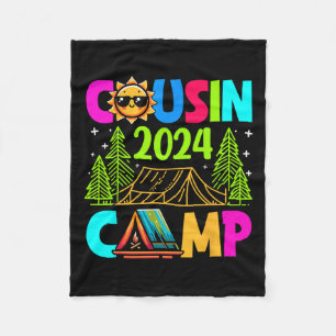 Cousin Camp 2024 Family Vacation Summer Camping Cr Fleece Blanket