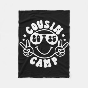 Cousin Camp 2025 Camper Camping Campfire Summer Va Fleece Blanket