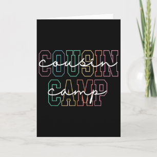 Cousin Camp 2025 Camping Campfire Summer Vacation  Card