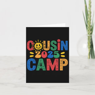 Cousin Camp 2025 Camping Campfire Summer Vacation  Card