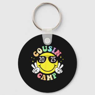 Cousin Camp 2025 Camping Campfire Summer Vacation Keychain
